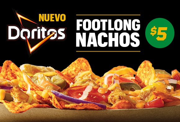 Closeup of new Doritos® Footlong Nachos—only $5.